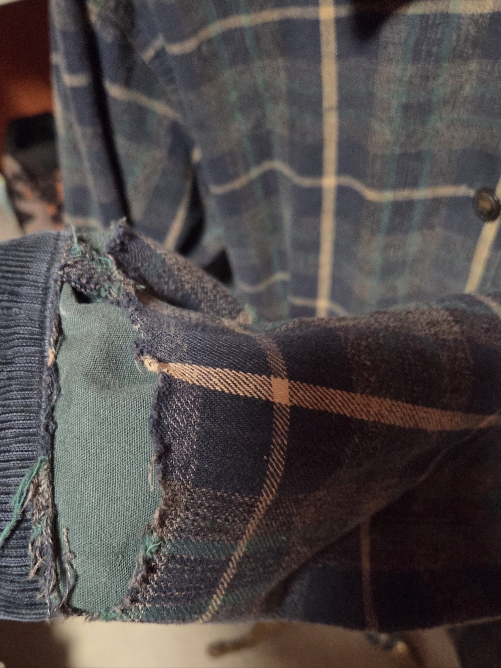 Vintage Geoffrey Beene Reversible Green & Plaid Barn Field Chore Jacket Large - Picture 12 of 12